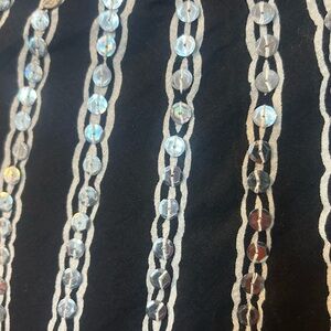 Black and White Patterned Skirt-Midi-One size fits most with tie waist